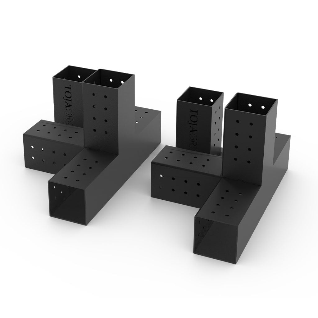 2 supports d'extension de pergola QUAD 4 bras avec 2 SOLO pour 4x4