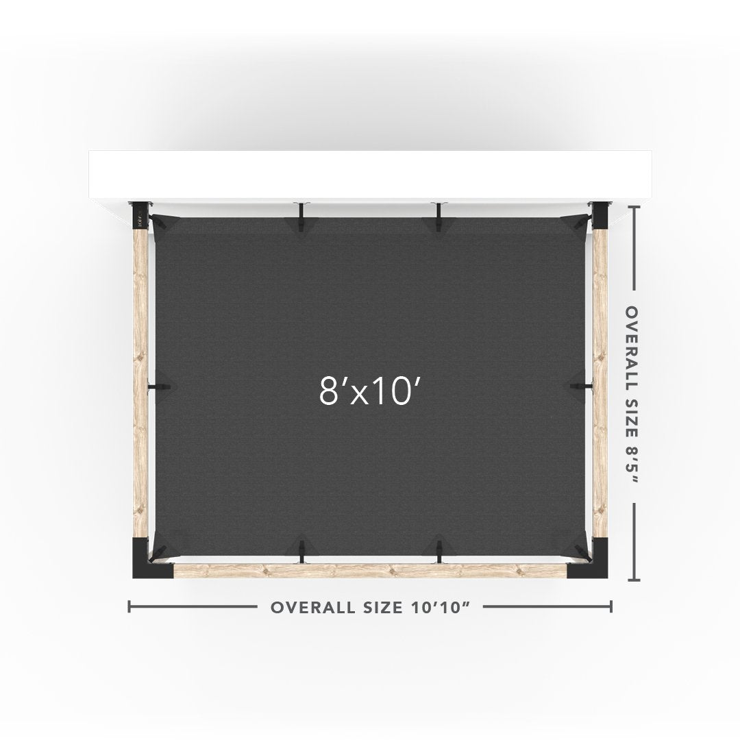 Kit Pergola Murale avec VOILE D'OMBRAGE