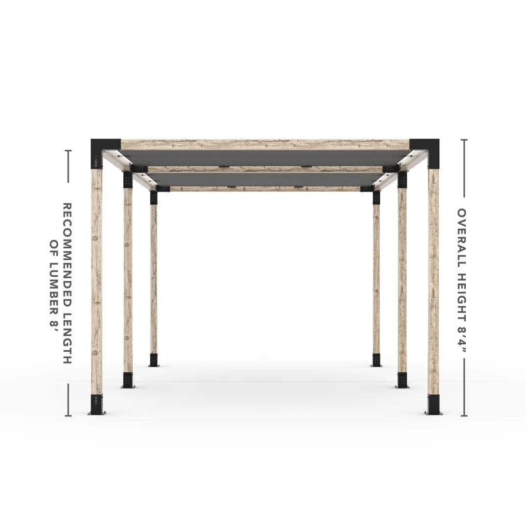 Double Pergola Kit with 2 Shade Sail