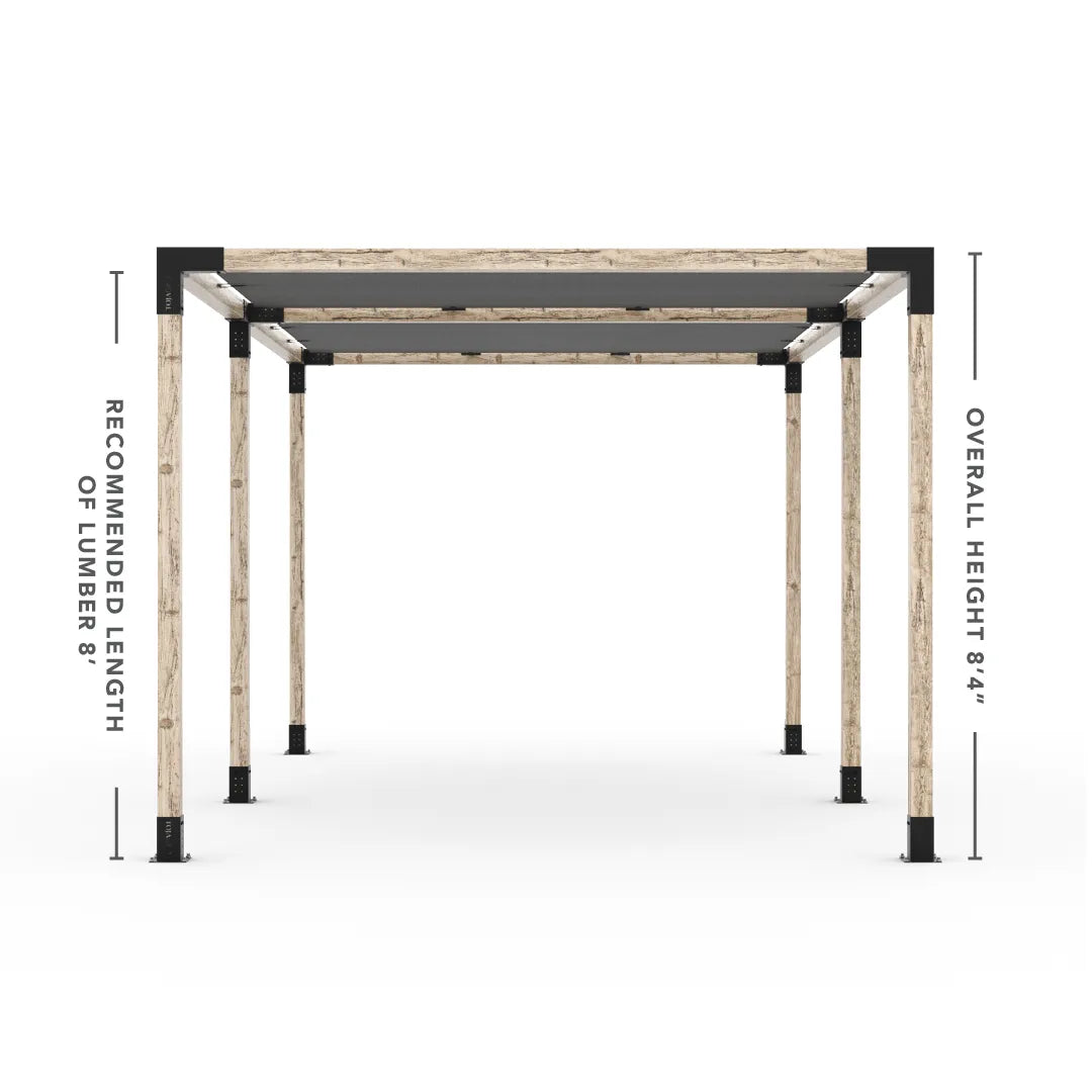 Double Pergola Kit with 2 Shade Sail