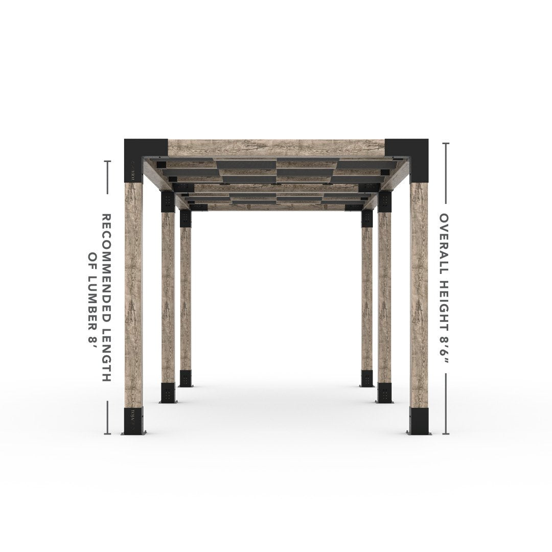 Toja Grid Double Pergola _8x18_graphite