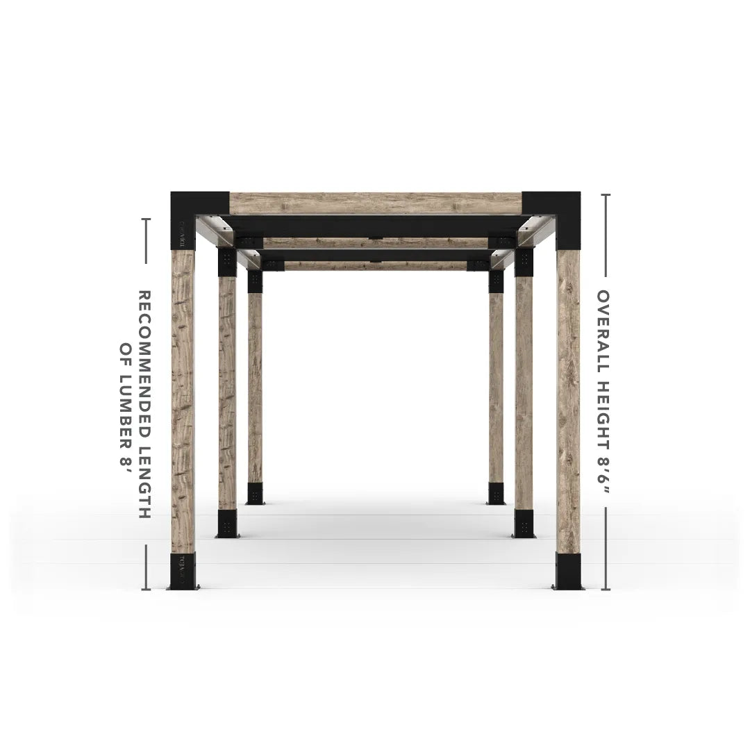 Double Pergola Kit with 2 Shade Sail
