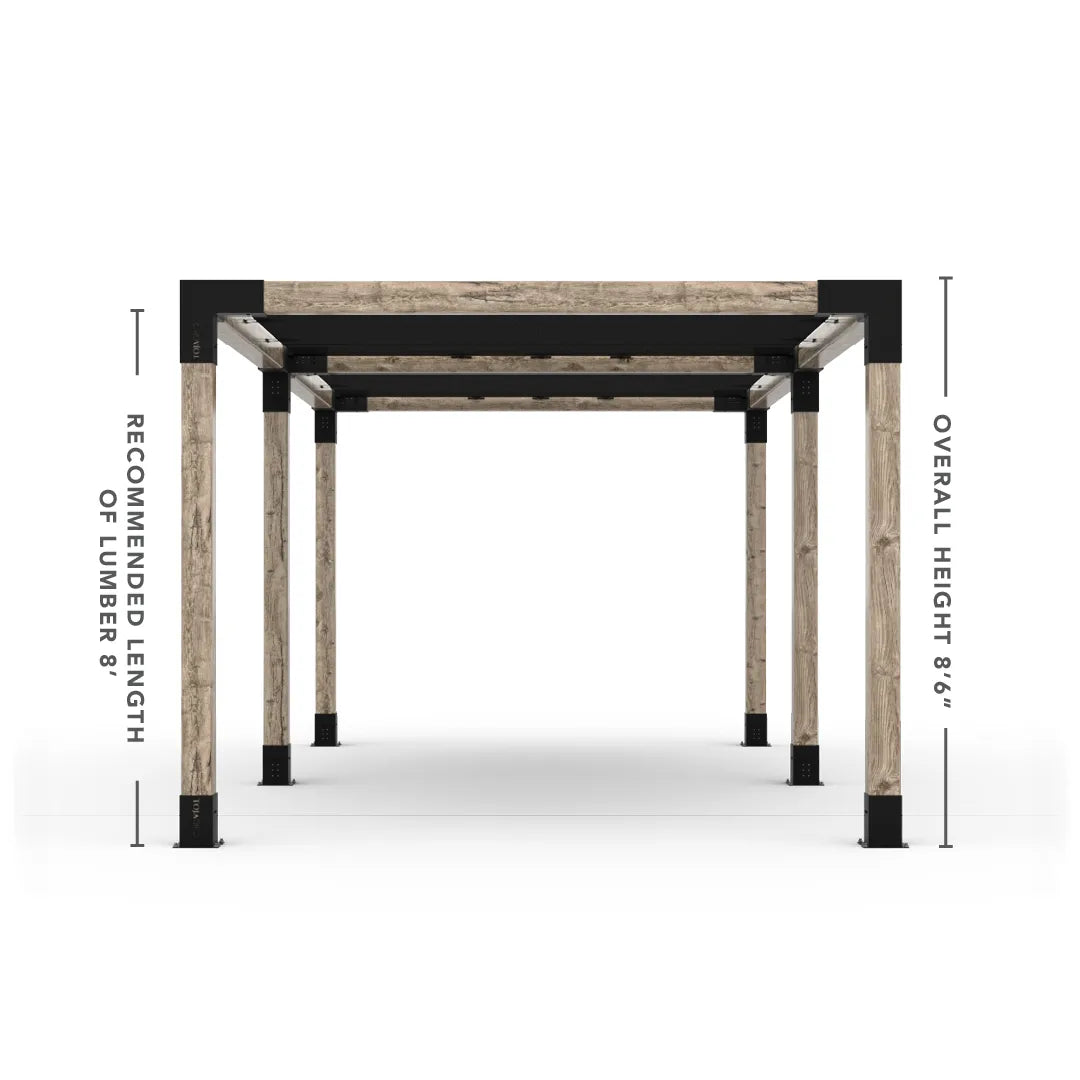 Double Pergola Kit with 2 Shade Sail