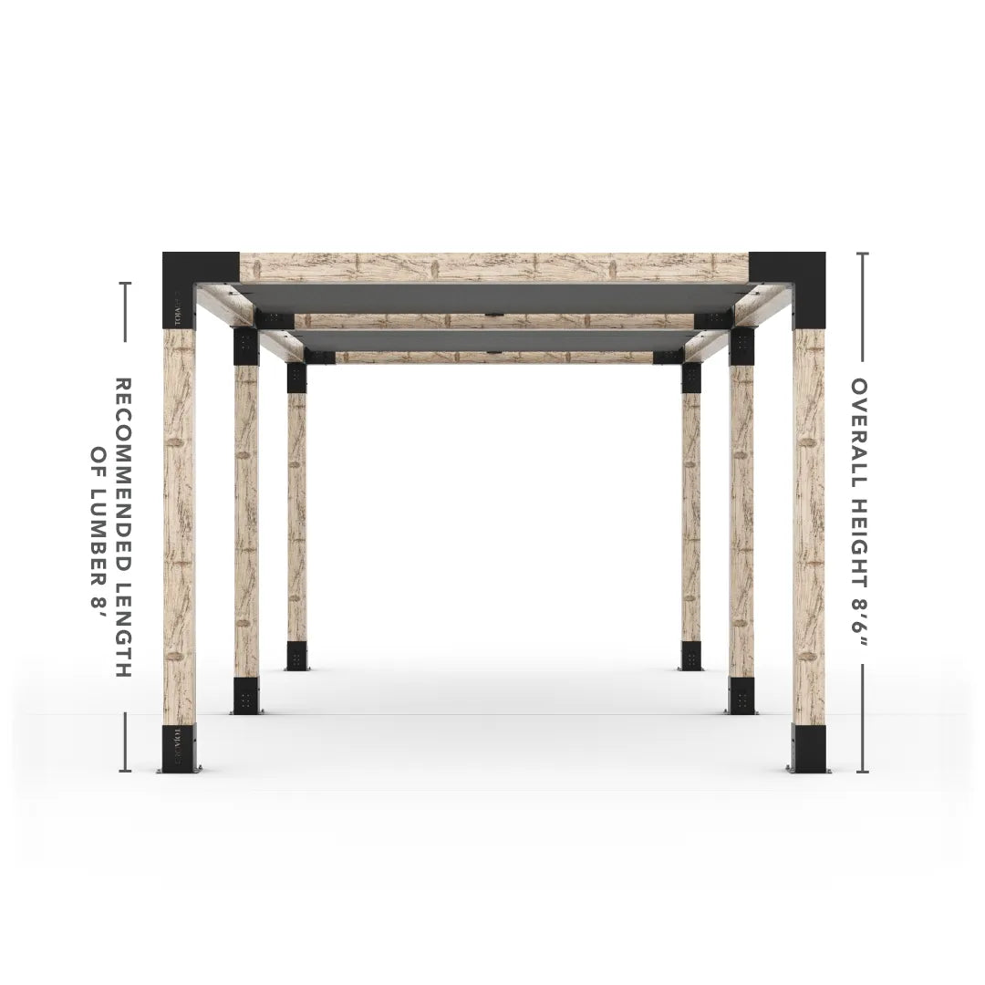 Double Pergola Kit with 2 Shade Sail