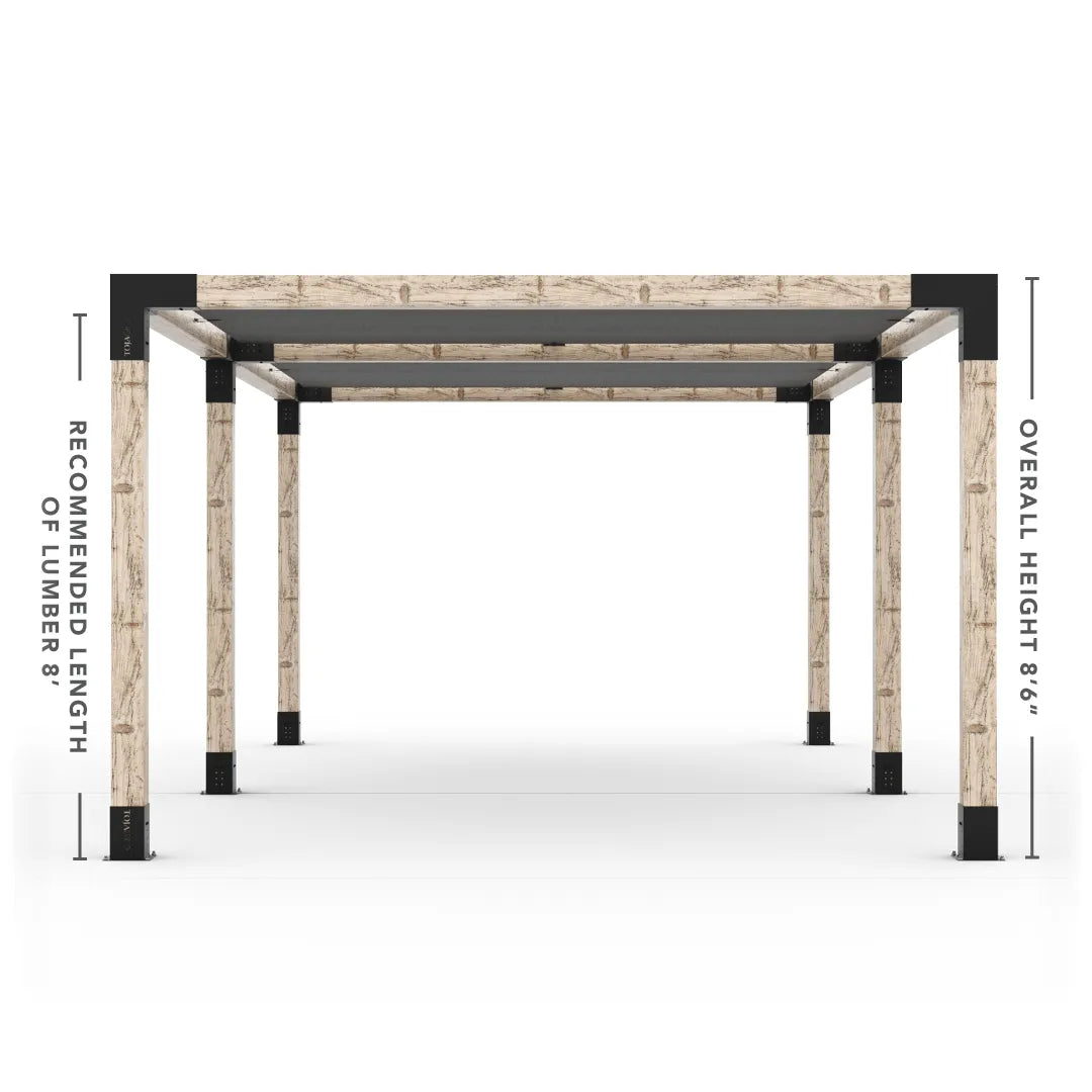 Double Pergola Kit with 2 Shade Sail
