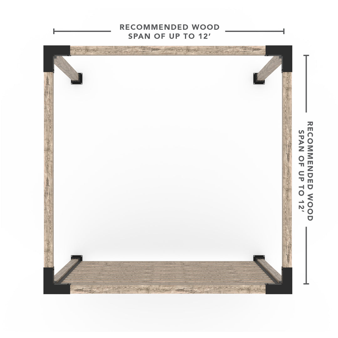 Kit de pergola de toutes tailles avec profilés en U