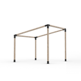 Kit de pérgola en ángulo de cualquier tamaño