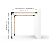 Kit de pérgola para montaje en pared de cualquier tamaño