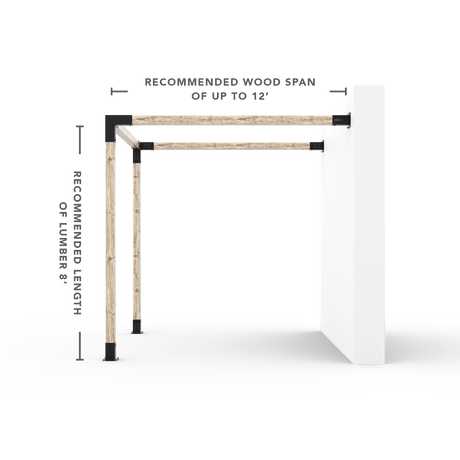 Kit de pérgola para montaje en pared de cualquier tamaño