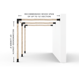 Any Size Double Wall Mount Pergola Kit