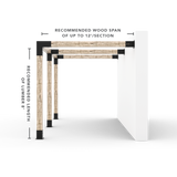 Any Size Double Wall Mount Pergola Kit