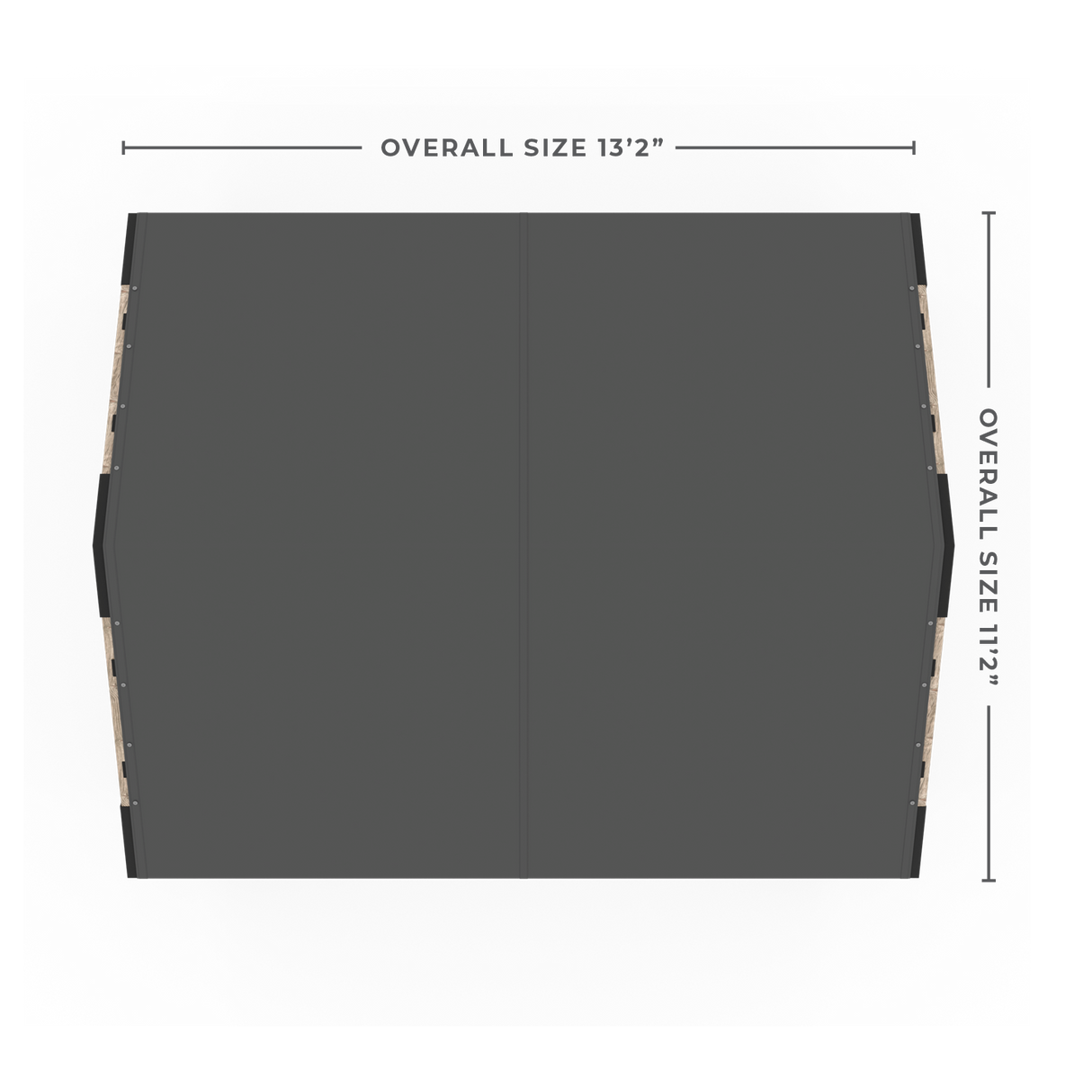 Grid 30 Single Pergola Kit with Water-Repellant Top _10x12_graphite