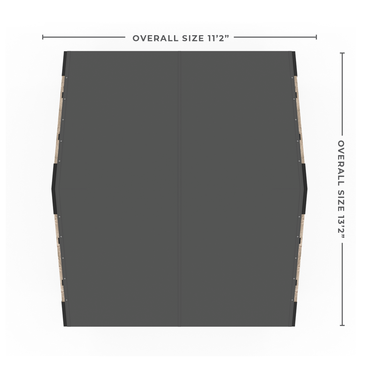 Grid 30 Single Pergola Kit with Water-Repellant Top _12x10_graphite