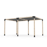 Kit Pergola Double avec 2 VOILES D'OMBRAGE pour poteaux bois 4x4