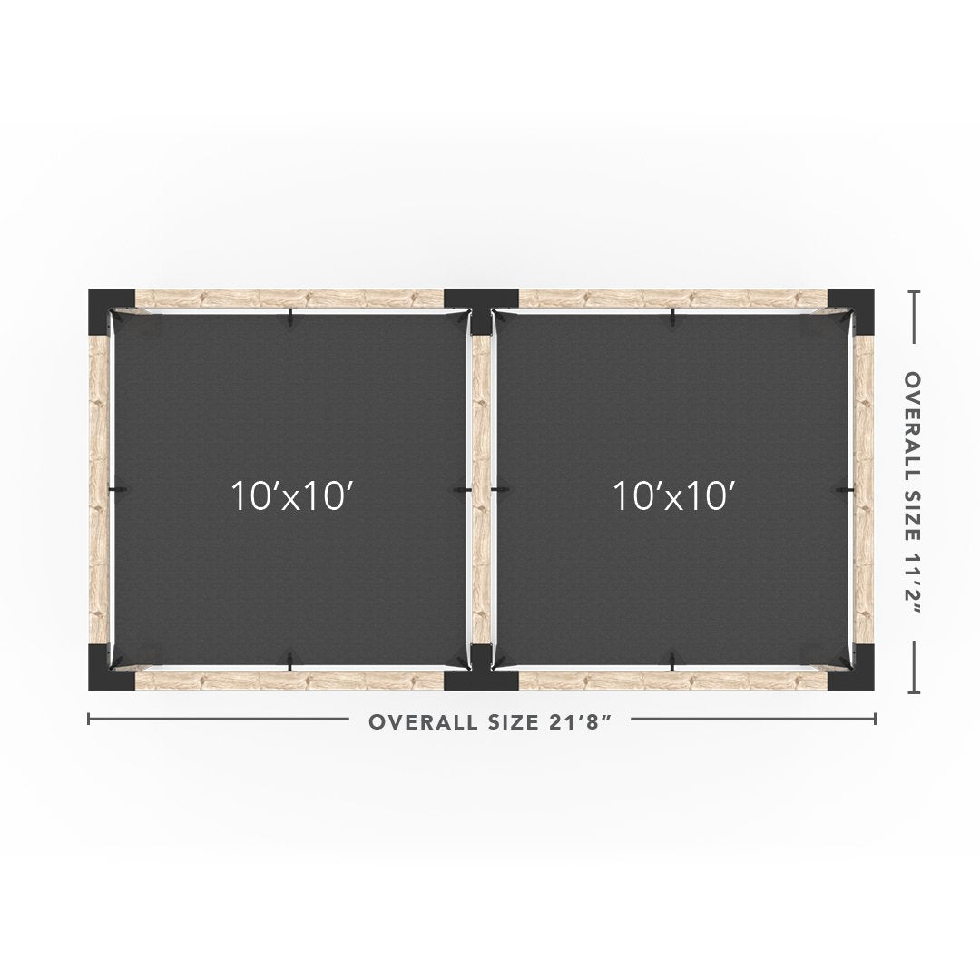 Toja Grid Double Pergola _10x20_graphite _10x20_crimson _10x20_denim _10x20_white