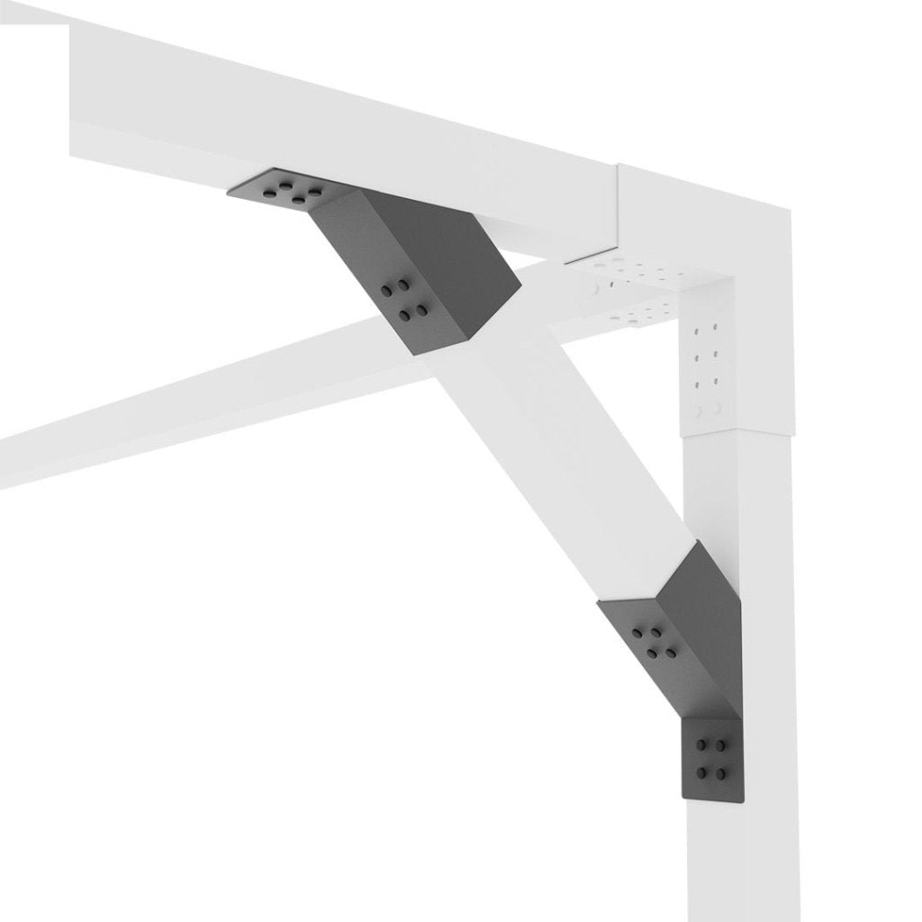 Backbone Bracket Support 4x4 Double Freestanding/Cube Add On Structure Kit with 45 Degree ...