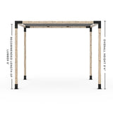 Kit Pergola avec VOILE D'OMBRAGE pour poteaux bois 4x4