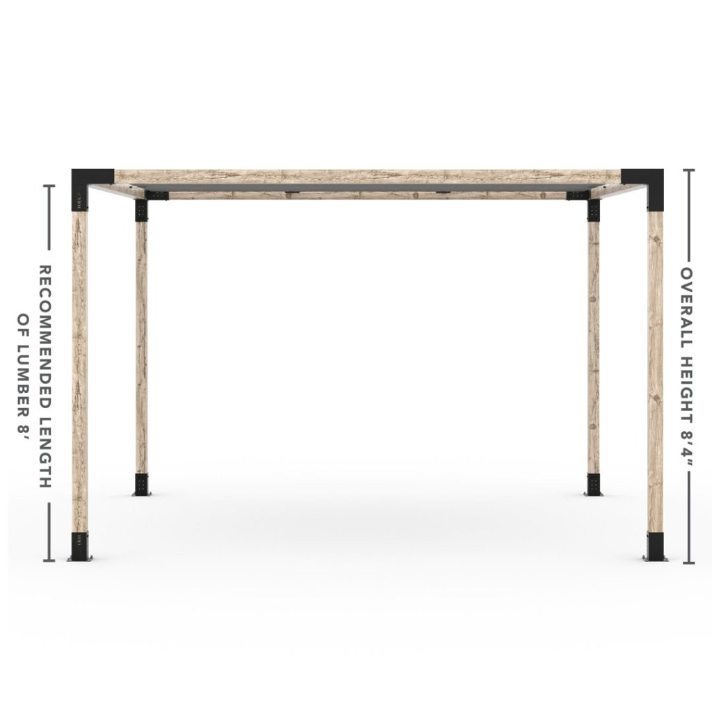 Kit Pergola avec VOILE D'OMBRAGE pour poteaux bois 4x4