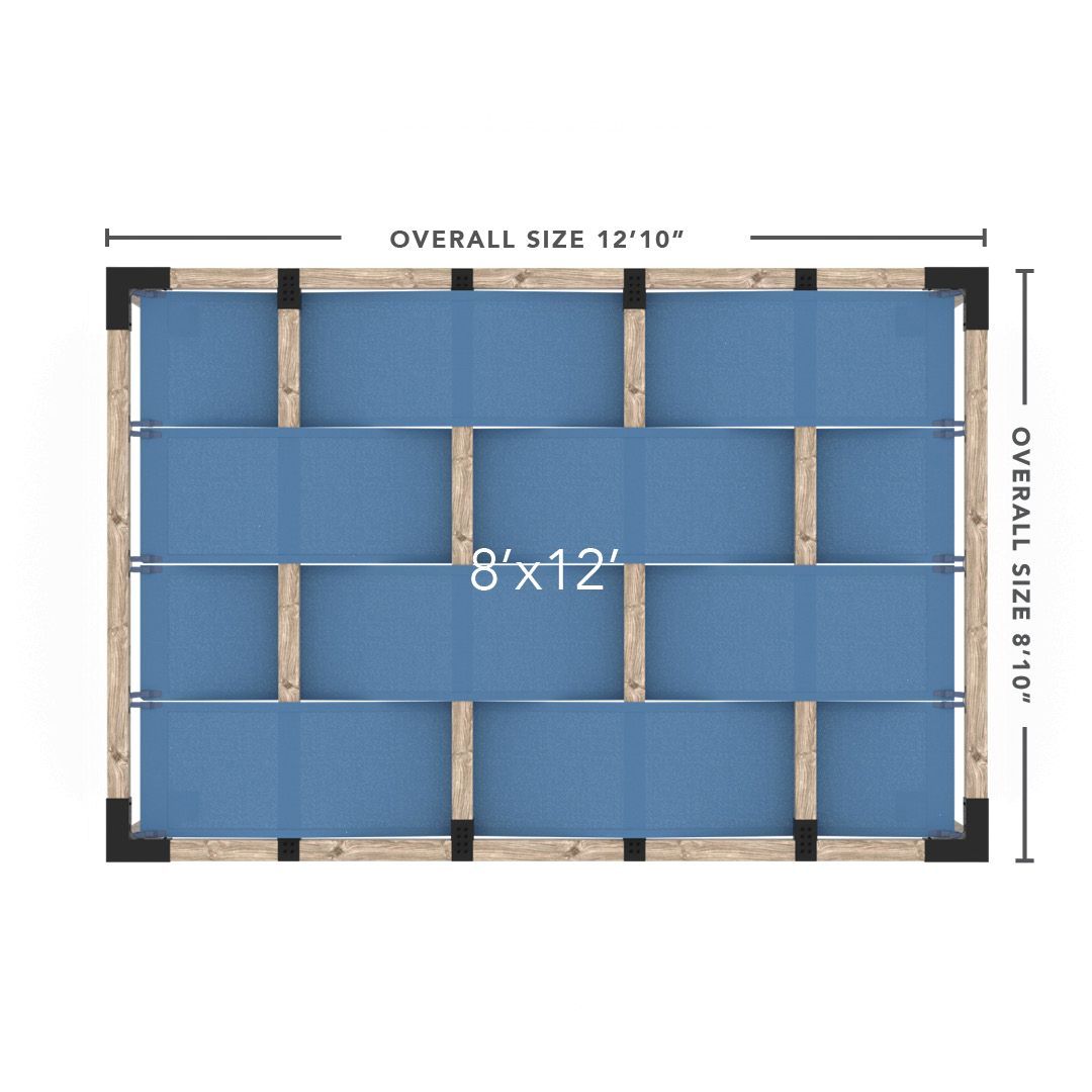 Toja Grid Double Pergola _8x12_denim