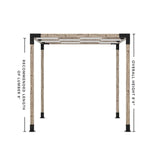 Toja Grid Double Pergola _8x10_white