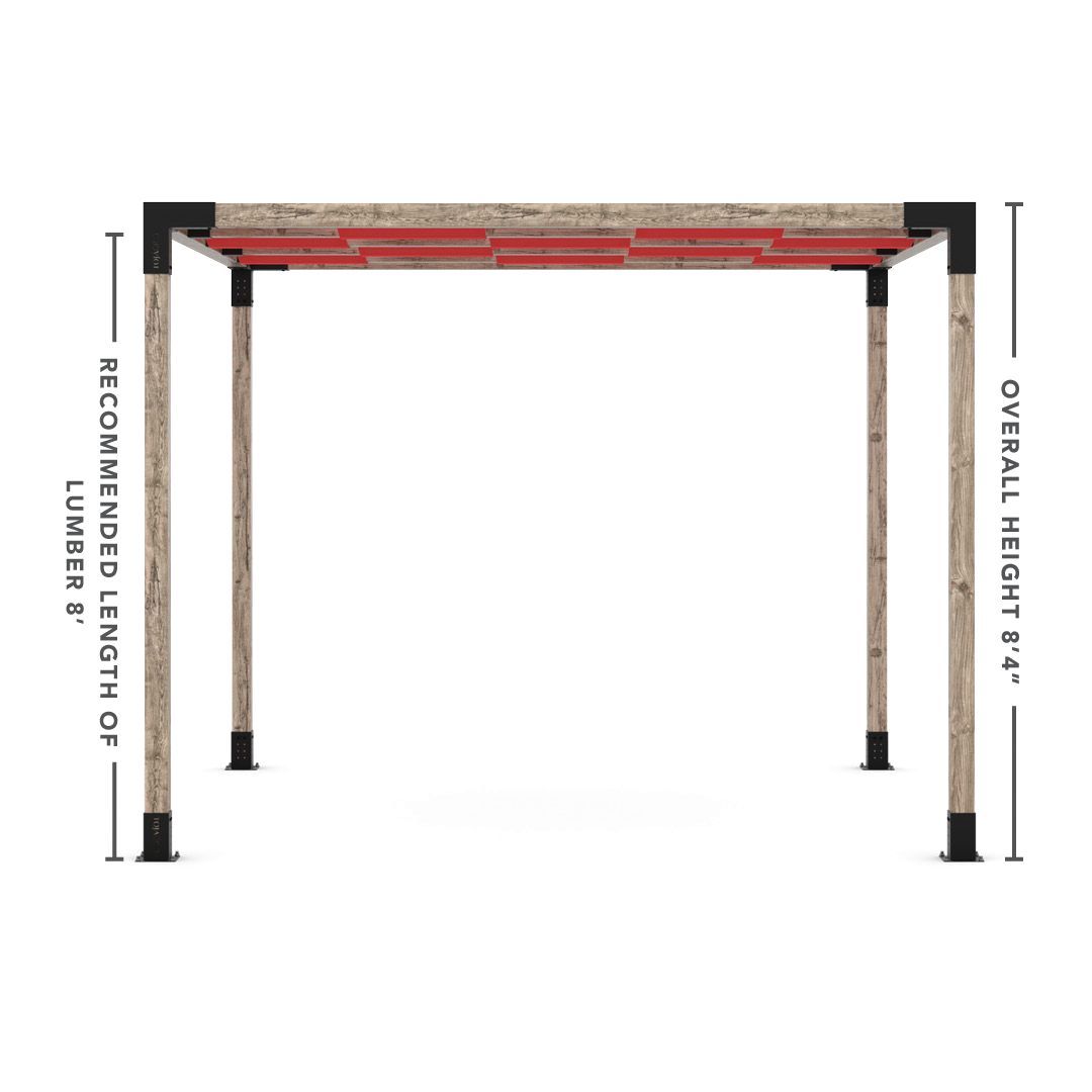 Toja Grid Double Pergola _10x10_crimson