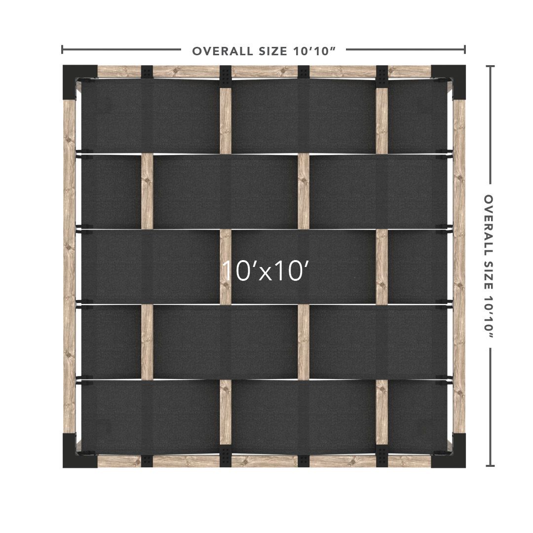 Toja Grid Double Pergola _10x10_graphite