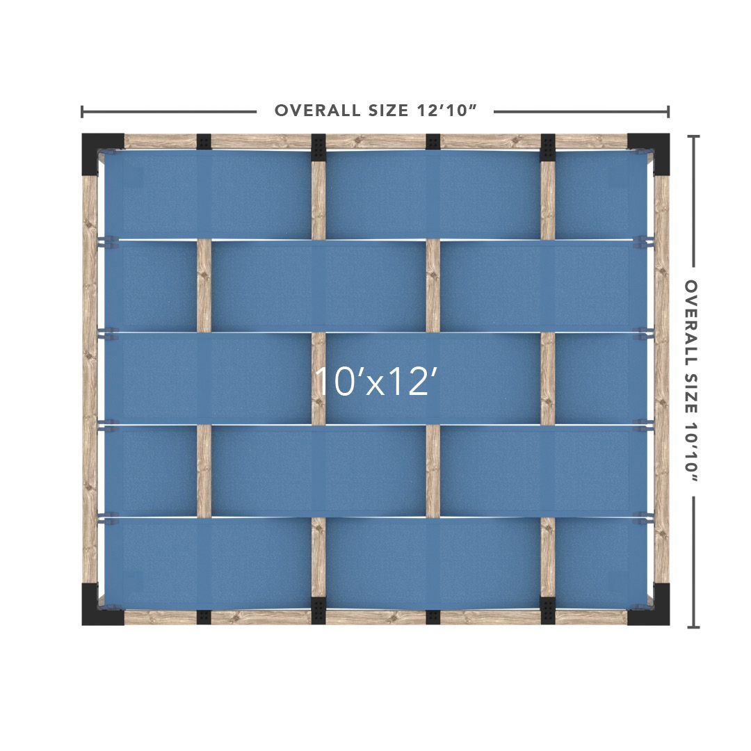 Toja Grid Double Pergola _10x12_denim