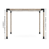 Toja Grid Double Pergola _10x12_white