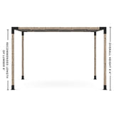 Toja Grid Double Pergola _12x12_graphite