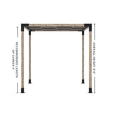 Toja Grid Double Pergola _8x10_graphite