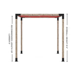 Toja Grid Double Pergola _8x12_crimson