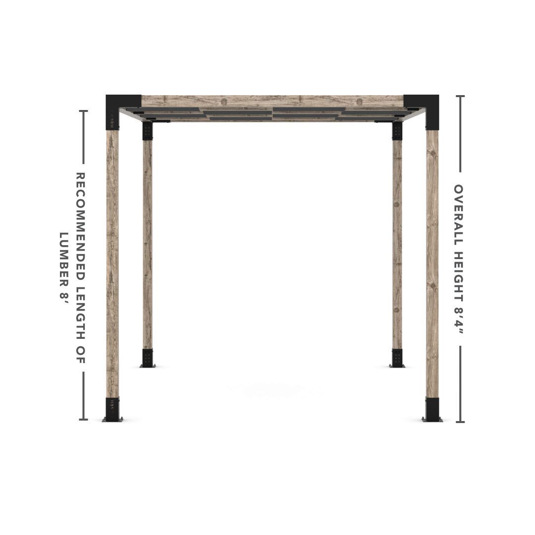 Toja Grid Double Pergola _8x12_graphite