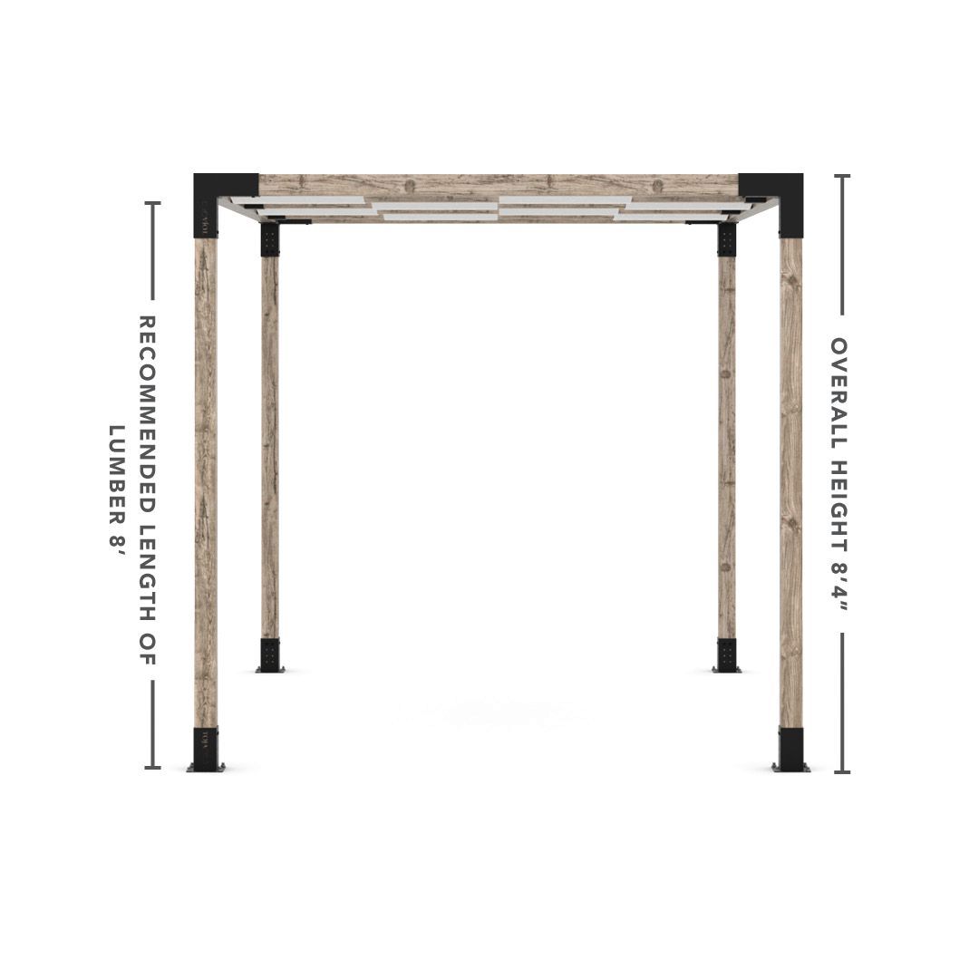 Toja Grid Double Pergola _8x12_white