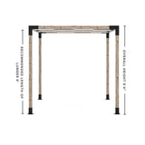 Toja Grid Double Pergola _8x12_white