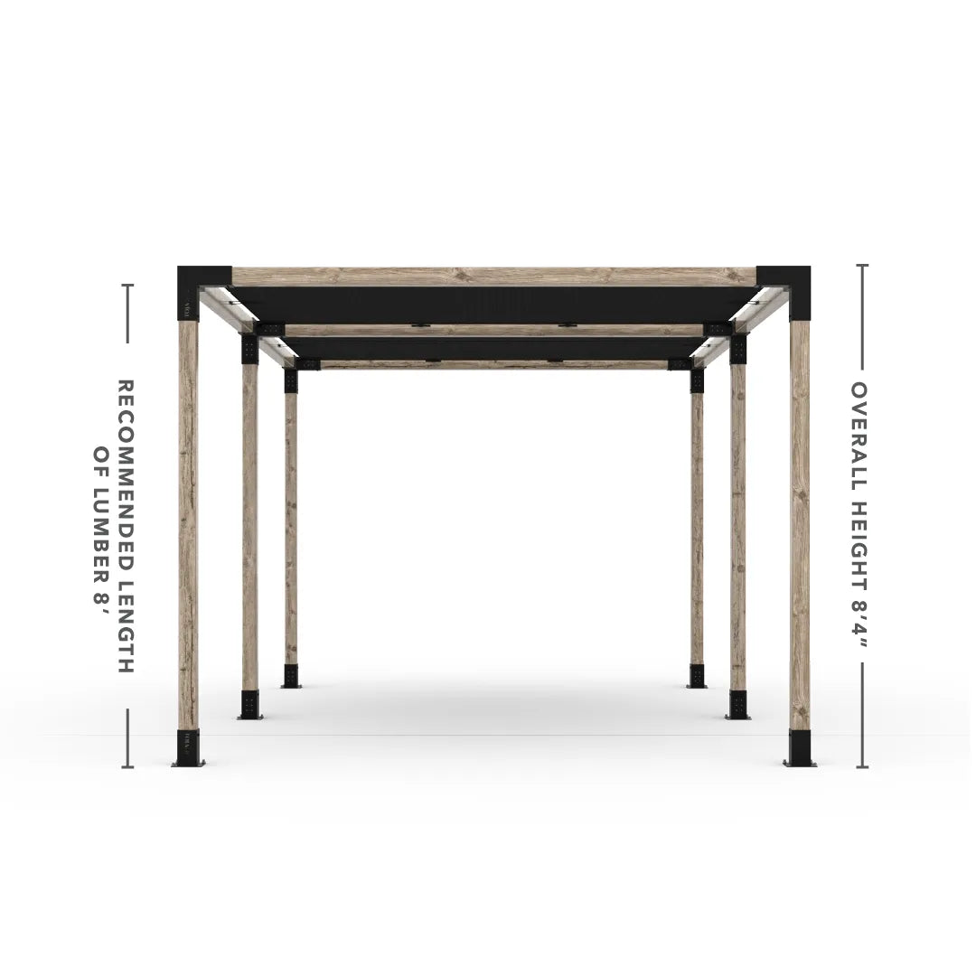 Double Pergola Kit with 2 Shade Sail