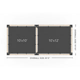 Double Pergola Kit with 2 Shade Sail