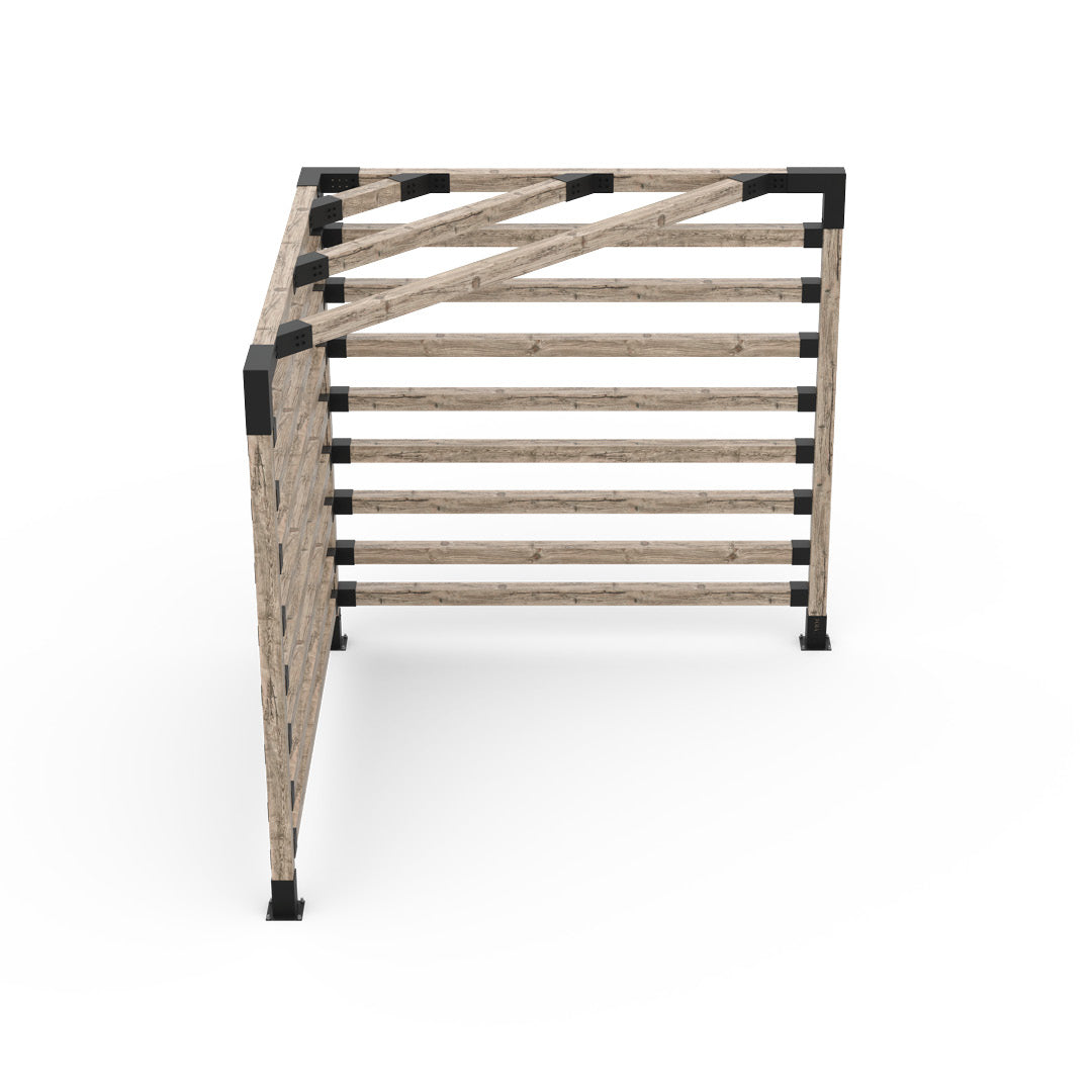 Kit Pergola triangulaire pour poteaux en bois