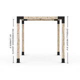 Kit Pergola avec VOILE D'OMBRAGE pour poteaux bois 4x4