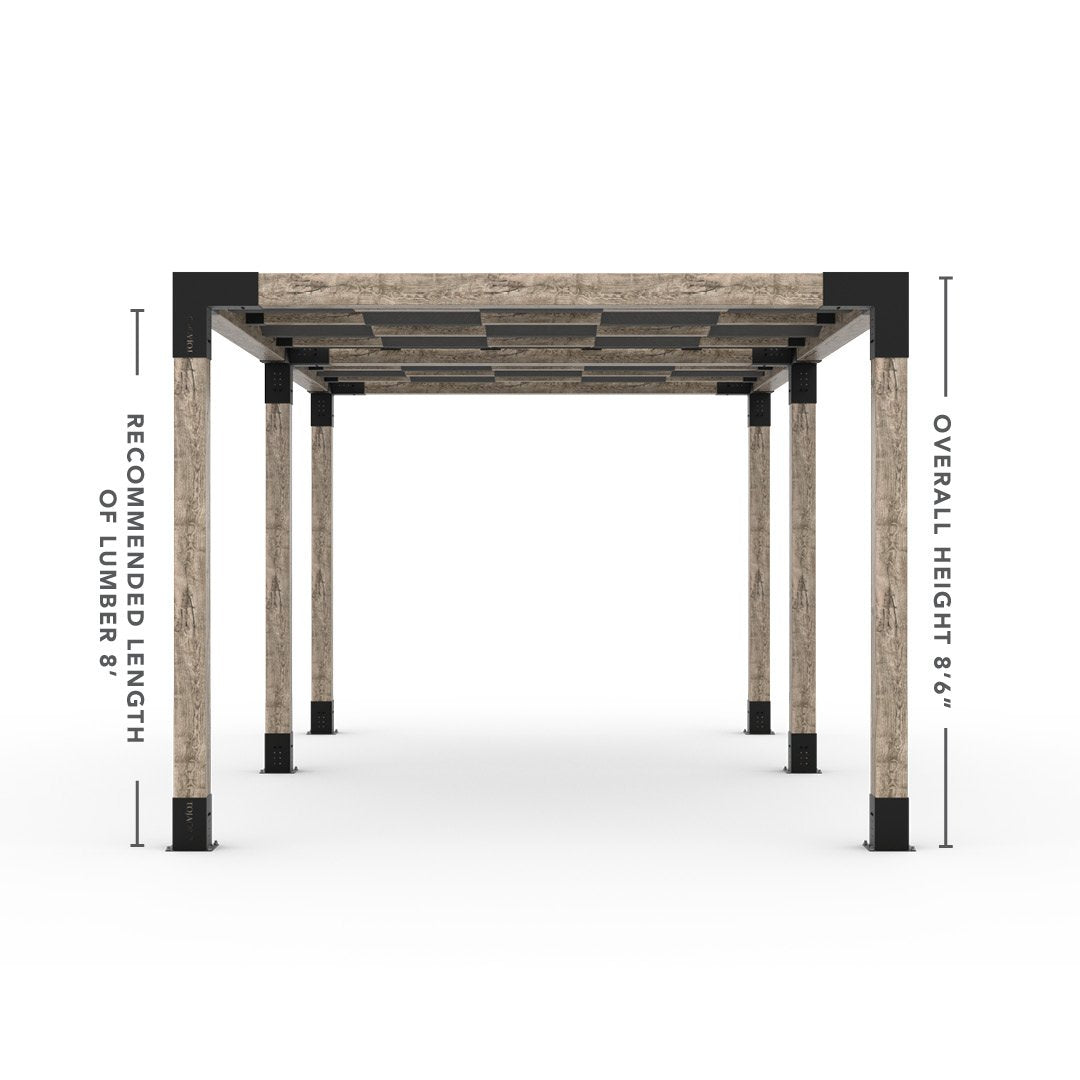 Toja Grid Double Pergola _10x18_graphite