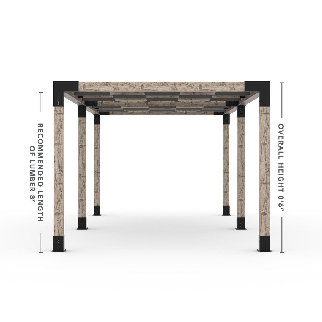 Toja Grid Double Pergola _10x24_graphite