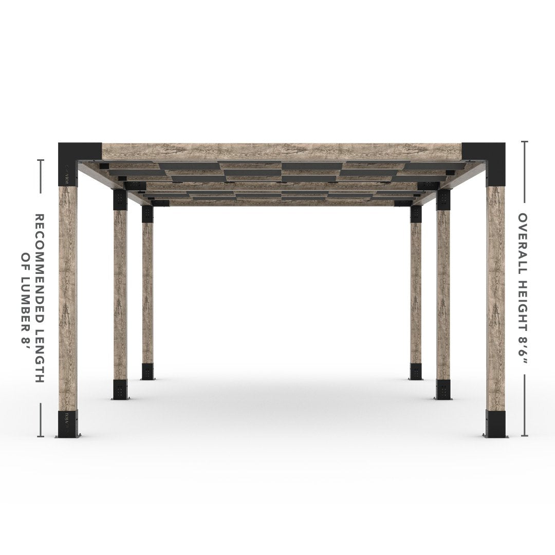 Toja Grid Double Pergola _12x22_graphite