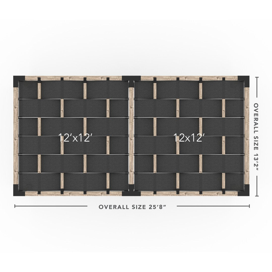 Toja Grid Double Pergola _12x24_graphite