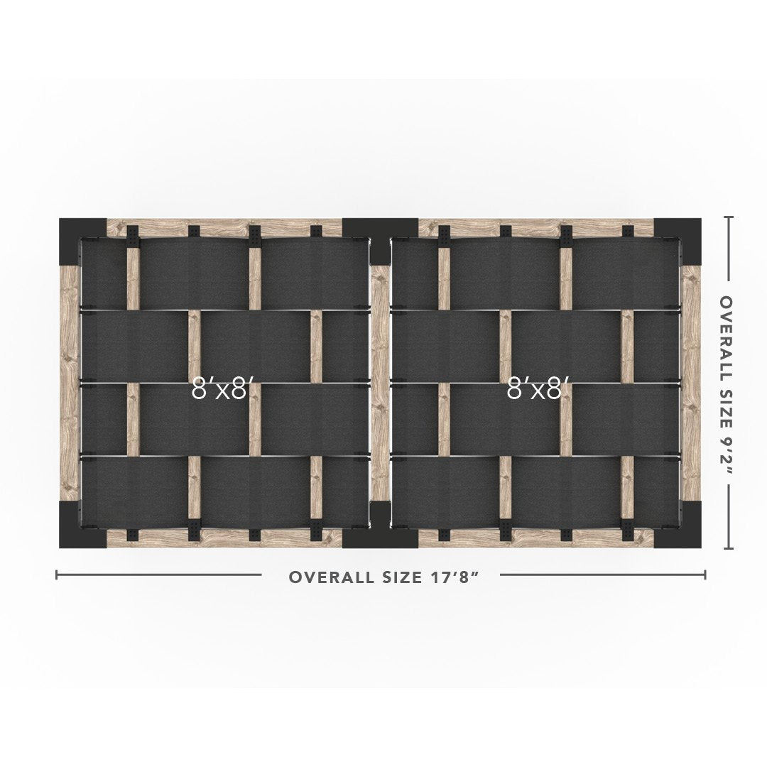 Toja Grid Double Pergola _8x16_graphite