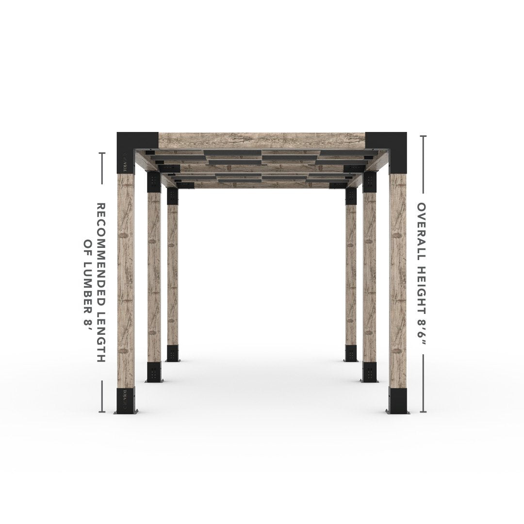 Toja Grid Double Pergola _8x16_graphite