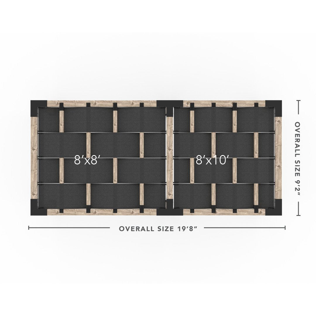 Toja Grid Double Pergola _8x18_graphite