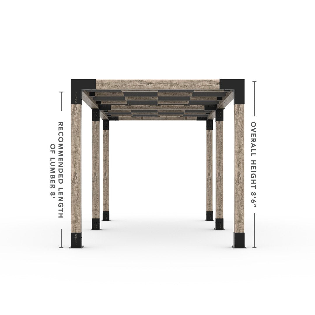 Toja Grid Double Pergola _8x18_graphite