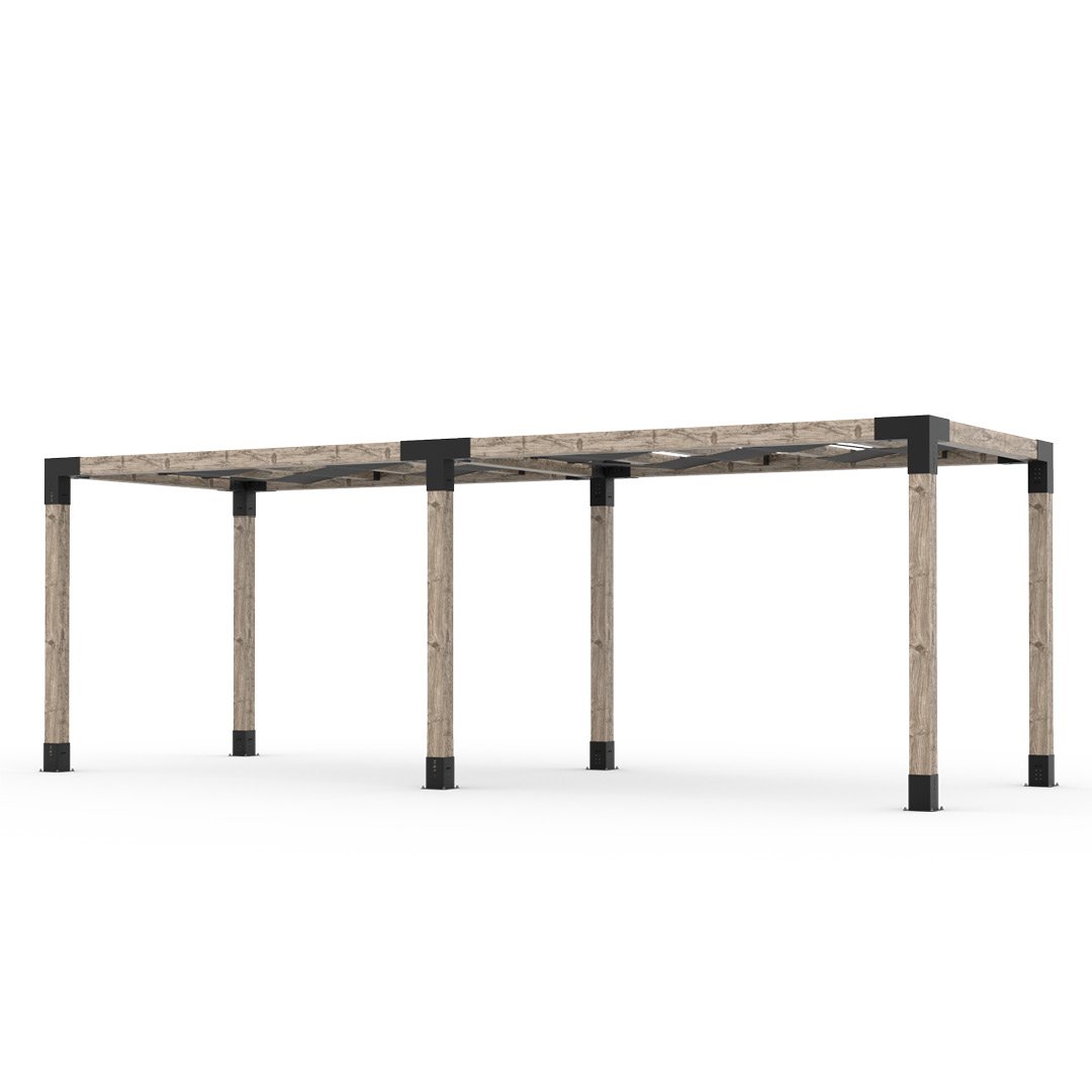 Toja Grid Double Pergola _8x24_graphite