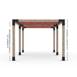 Toja Grid Double Pergola _10x18_crimson