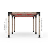 Toja Grid Double Pergola _10x24_crimson