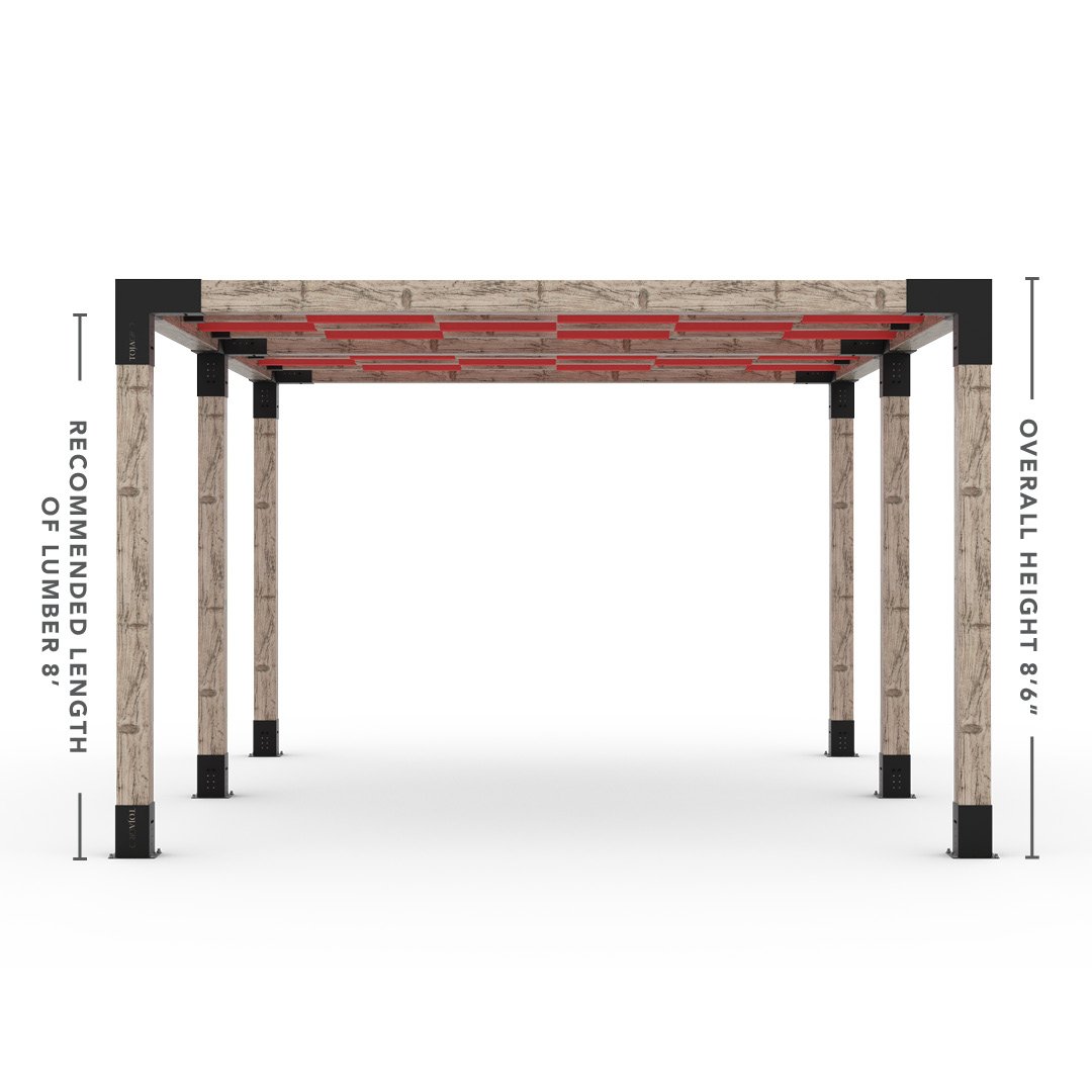 Toja Grid Double Pergola _12x16_crimson